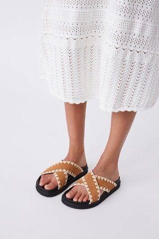 Mules en cuir Hedwina - Camel