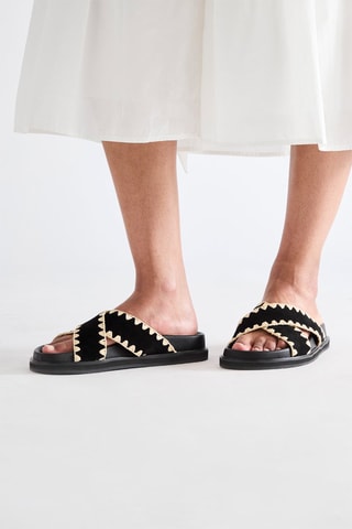 Mules en cuir Hedwina - Noir