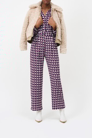 Pantalon taille haute John - Mauve