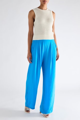 Pantalon taille haute Juan - Bleu