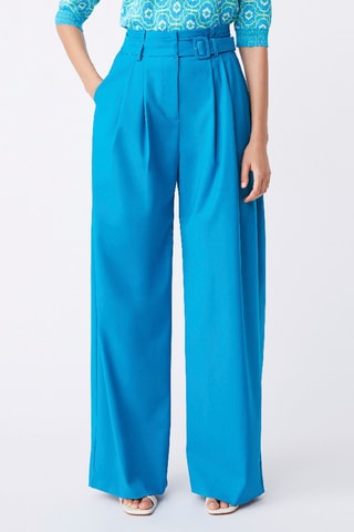 Pantalon taille haute Jawad - Bleu