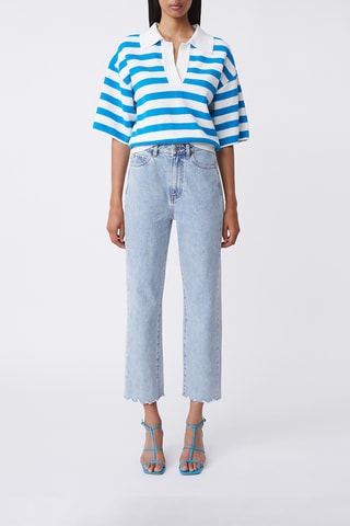 Jean 7/8 taille haute Rambert - Bleu