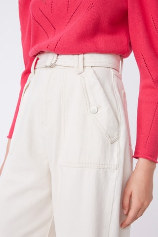 Jean 7/8 taille haute Remi - Blanc