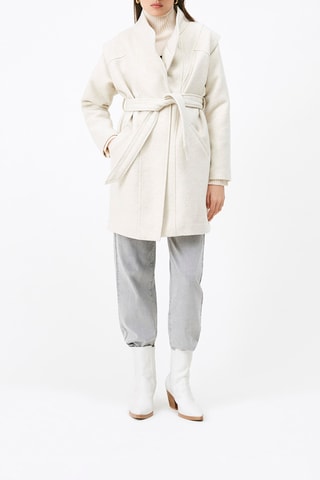Manteau en laine Eleonor- Beige chiné