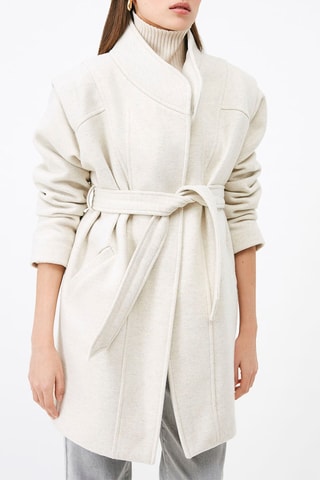 Manteau en laine Eleonor- Beige chiné