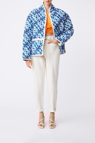 Veste réversible oversize Elios - Bleu et blanc