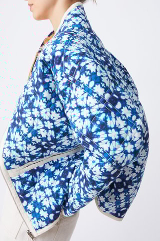 Veste réversible oversize Elios - Bleu et blanc