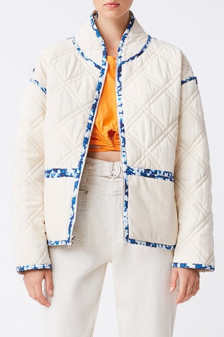 Veste réversible oversize Elios - Bleu et blanc