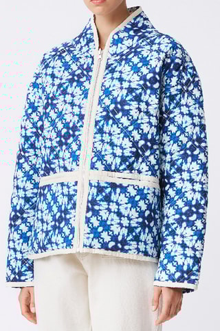 Veste réversible oversize Elios - Bleu et blanc