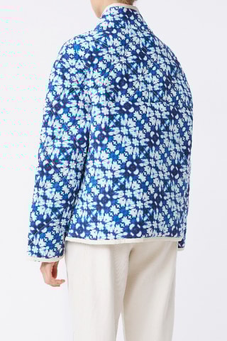 Veste réversible oversize Elios - Bleu et blanc