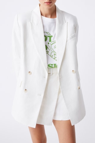 Veste en lin Deneza - Ecru
