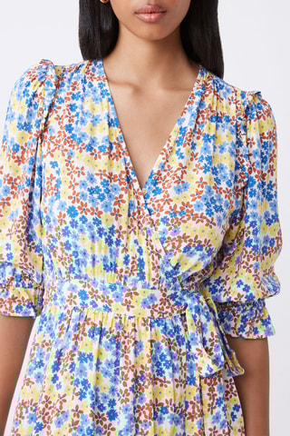 Robe portefeuille Claire - Bleu