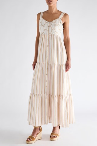Robe longue en lin Charlote - Camel