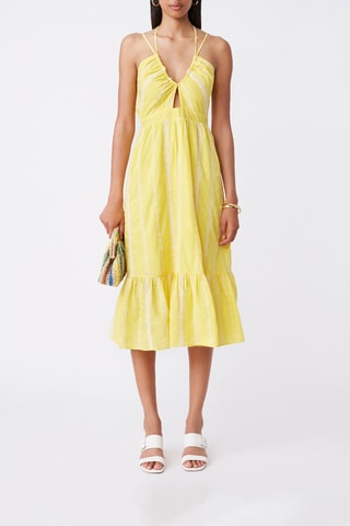 Robe midi Casa - Jaune