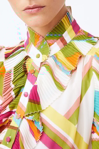 Chemisier Laure - Rose et vert