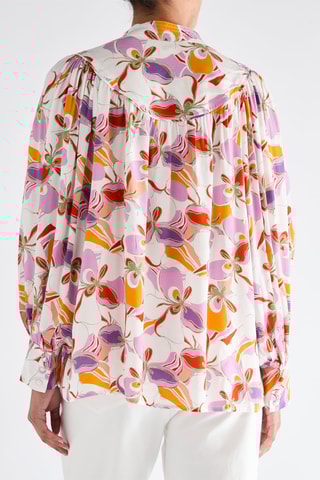 Blouse Leonie - Mauve et blanc