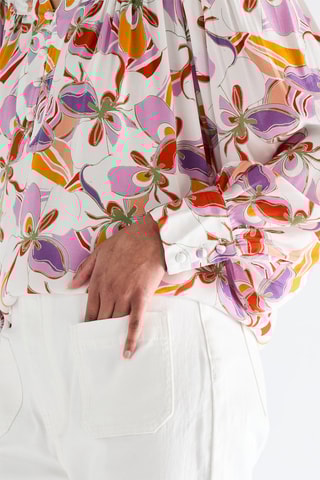 Blouse Leonie - Mauve et blanc