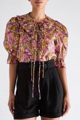 Blouse Laury - Rose et vert