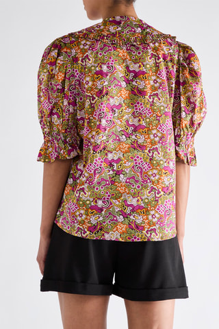 Blouse Laury - Rose et vert