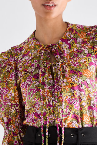 Blouse Laury - Rose et vert