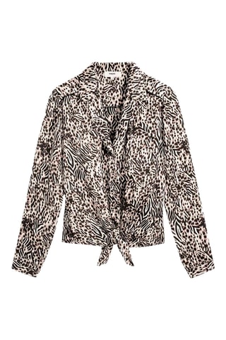 Blouse nouée Lupe - Beige
