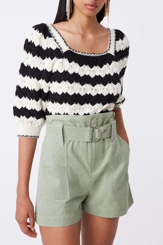 Short taille haute Brett - Kaki