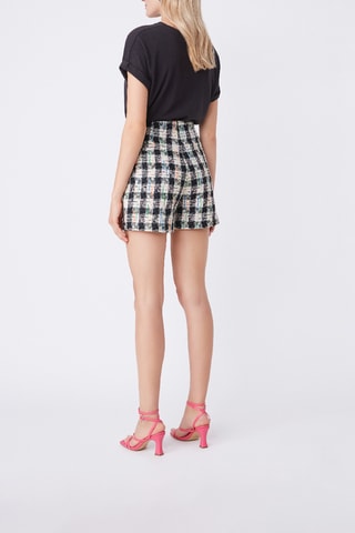 Short en tweed taille haute Brieu - Noir