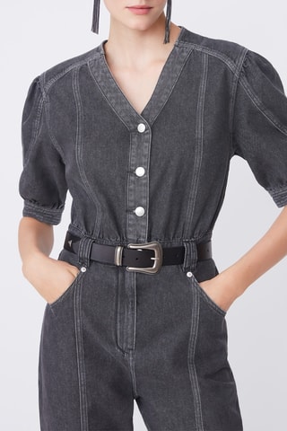 Combinaison en jean Tifany - Anthracite