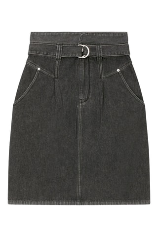 Jupe droite en jean Felipa - Gris