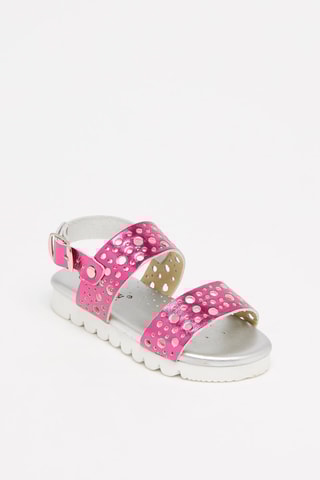 Sandales en cuir - Fuchsia