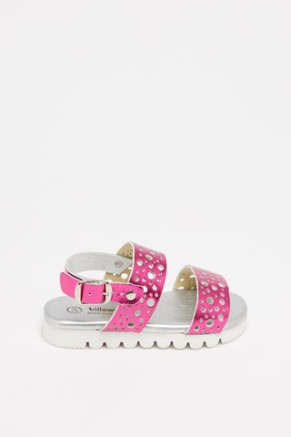 Sandales en cuir - Fuchsia