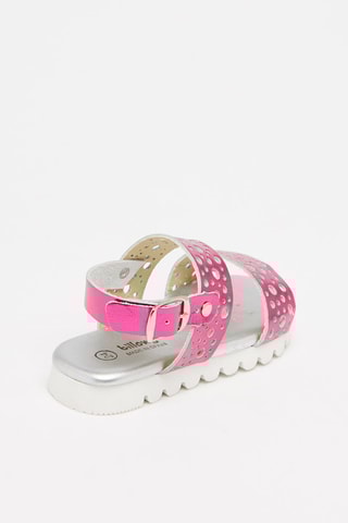 Sandales en cuir - Fuchsia
