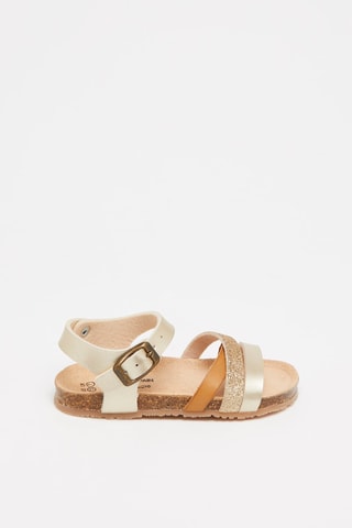 Sandales - Camel et doré