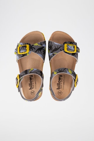 Sandales Rosso - Gris et jaune