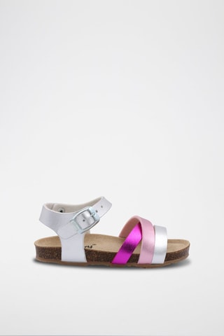 Sandales Rosso - Argenté et fuchsia