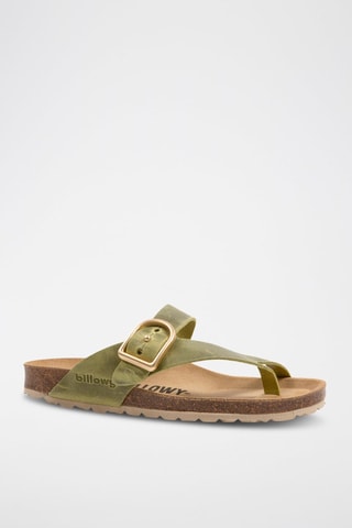 Sandales en nubuck - Vert d’eau