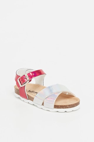Sandales Rosso - Argenté et fuchsia