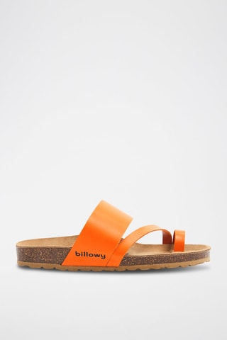 Sandales en cuir - Orange
