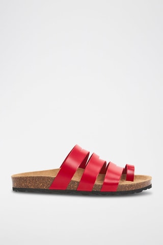 Sandales en cuir - Rouge