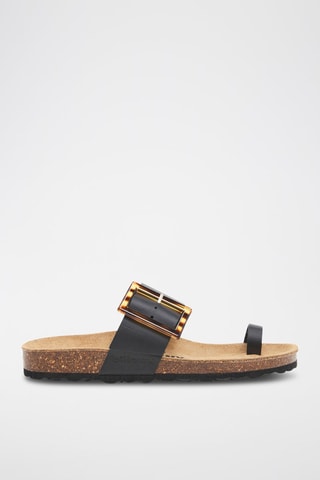 Sandales en cuir - Noir