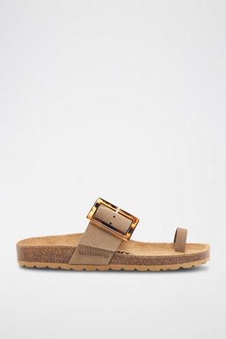 Sandales en nubuck - Marron clair