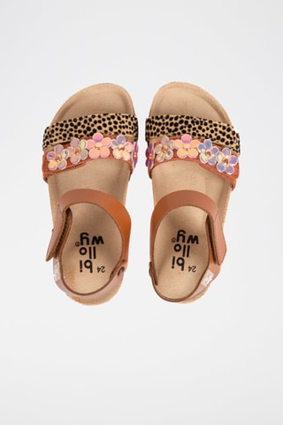 Sandales en cuir Camel