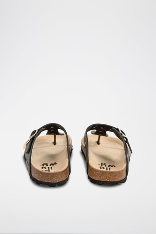 Sandales en cuir Noir