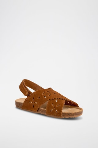 Sandales en nubuck Camel