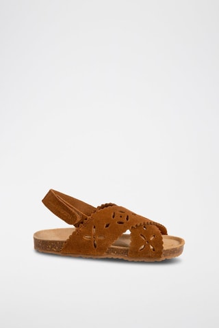 Sandales en nubuck Camel