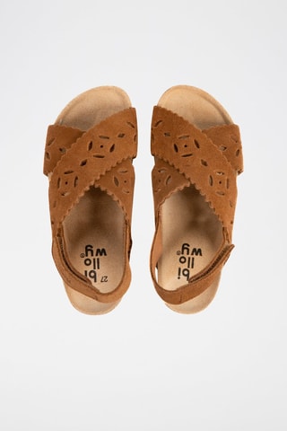 Sandales en nubuck Camel