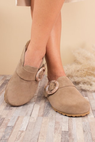 Sabots en cuir - Marron clair
