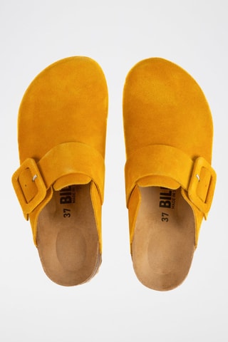 Sabots en nubuck - Jaune