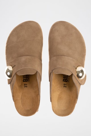 Sabots en nubuck - Marron clair