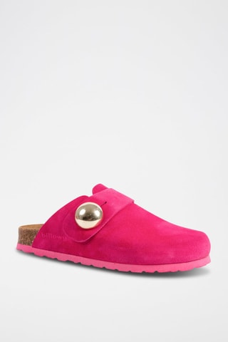 Sabots en cuir - Fuchsia